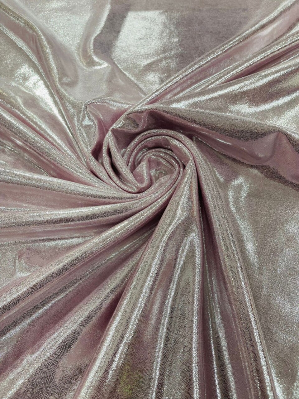 1 Yard Foggy Foil Shimmer Nylon Spandex Fabric 4 Way Stretch Reflective Lightweight 58-60 inches width